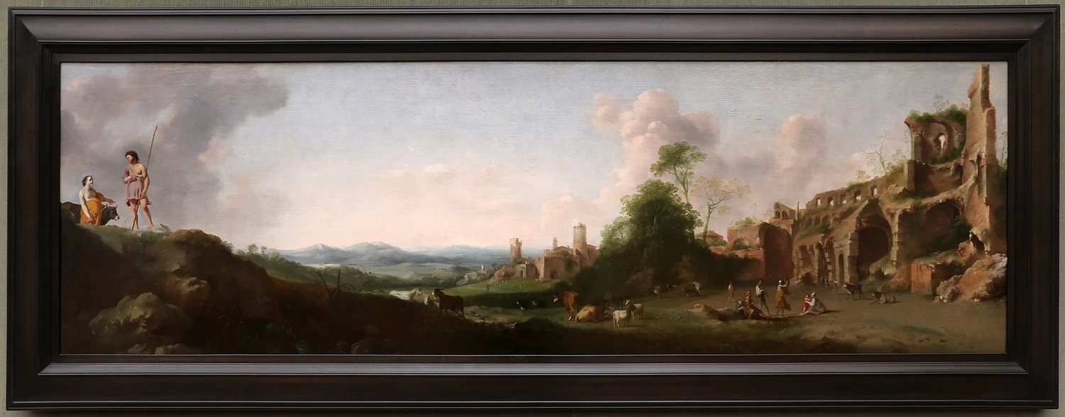 Paesaggio con pastori e rovine - Gemäldegalerie
